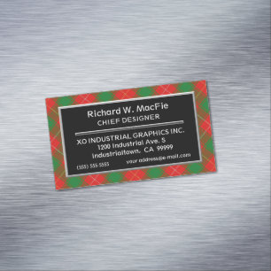 Scottish Accent Clan MacFie Tartan Magnetische Visitenkarte