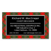Scottish Accent Clan MacGregor Gregor Tartan Magnetische Visitenkarte (Vorderseite)
