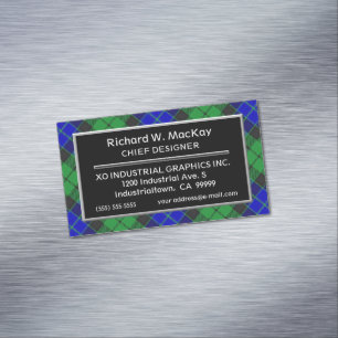 Scottish Accent Clan MacKay Tartan Magnetische Visitenkarte