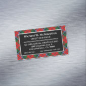 Scottish Accent Clan MacNaughton MacNachtan Tartan Magnetische Visitenkarte (Beispiel)