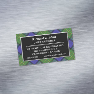Scottish Accent Clan Muir Tartan Magnetische Visitenkarte