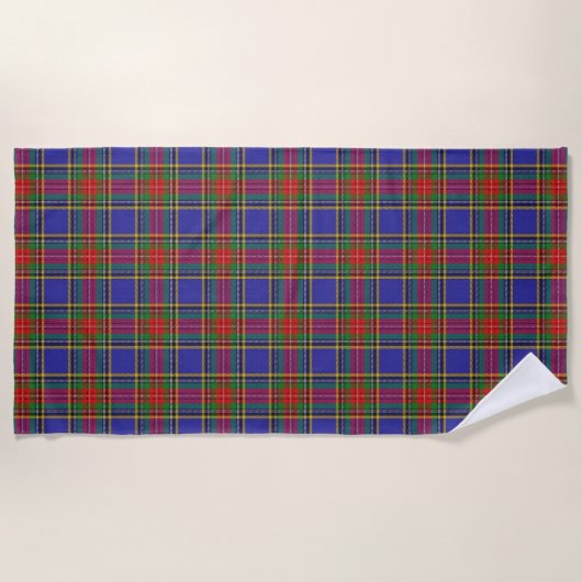Scottish Accents Clan MacBeth Tartan Strandtuch (Vorderseite)
