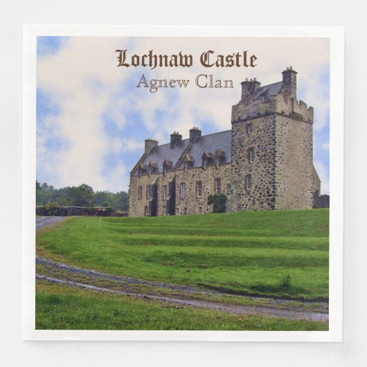 Scottish Agnew Clan's Lochnaw Castle Paper Napkin Serviette (Vorderseite)