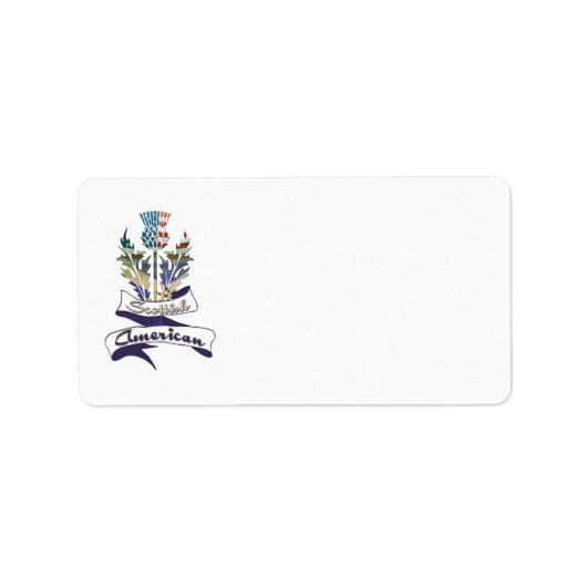 Scottish American Address Labels Adressaufkleber (Vorne)