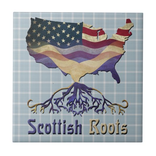 Scottish American Design Keramik Tile Fliese (Vorderseite)