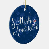 Scottish American Entwined Hearts Decoration Keramikornament (Rechts)