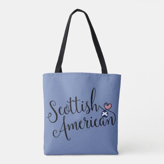 Scottish American Entwined Hearts Grocerag Tasche (Rückseite)