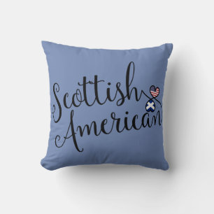 Scottish American Entwined Hearts Throw Cushion Kissen