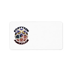 Scottish American Soccer Labels Adressaufkleber