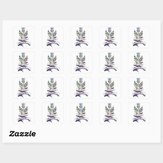 Scottish American Thistle Stickers (Blatt)