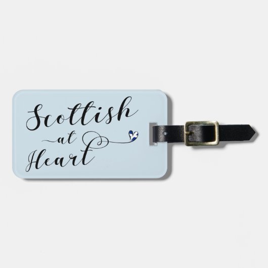 Scottish an der Herz-Gepäckanhänger-Schablone, Gepäckanhänger (Vorderseite horizontal)