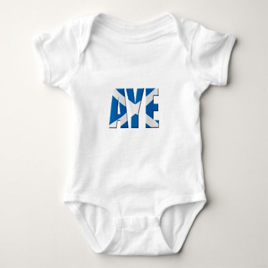Scottish Aye Baby Strampler (Vorderseite)