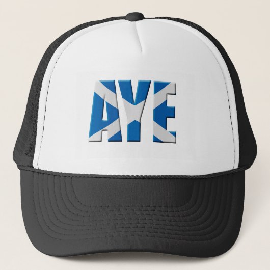 Scottish Aye Truckerkappe (Vorderseite)