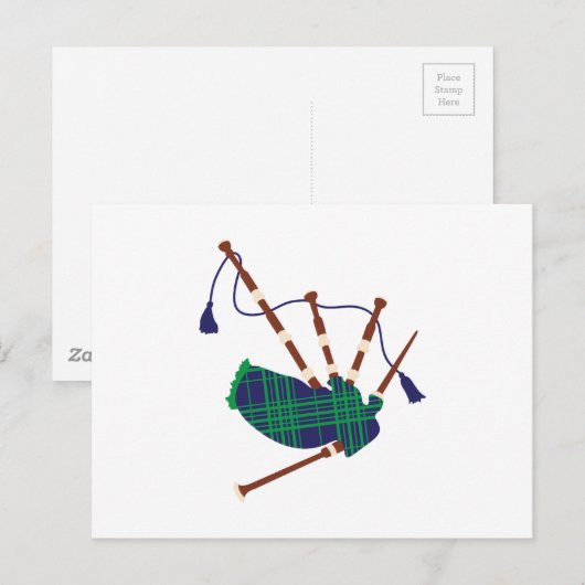 Scottish Bagpipe Postkarte (Vorne/Hinten)