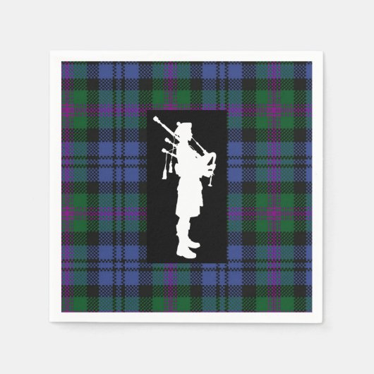 Scottish Bagpiper Napkins Serviette (Vorderseite)