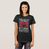 Scottish Bagpipes Tartan Happiness  Bagpipe T-Shirt (Vorne ganz)