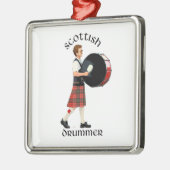 Scottish Base Drummer Silbernes Ornament (Links)