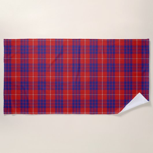 Scottish betont Clan-HamiltonTartan Strandtuch (Vorderseite)