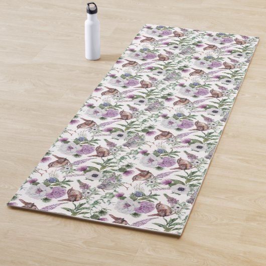 Scottish Bird Blume and Thistle Yogamatte (Beispiel)