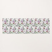 Scottish Bird Flowers and Thistle Yogamatte (Rückseite (Horizontal))