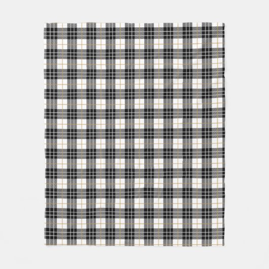 Scottish Black and Gold Tartan Kariert Fleecedecke (Vorderseite)