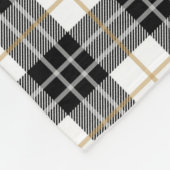 Scottish Black and Gold Tartan Kariert Fleecedecke (Ecke)