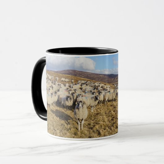 Scottish Blackface Sheep Herd Tasse (Vorderseite Links)