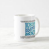 Scottish Blessing Calligraphy mit keltischem Knot Kaffeetasse (VorderseiteRechts)