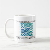 Scottish Blessing Calligraphy mit keltischem Knot Kaffeetasse (Links)