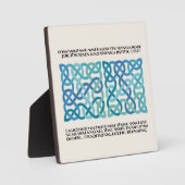 Scottish Blessing Calligraphy with Celtic Knots Fotoplatte (Vorderseite)