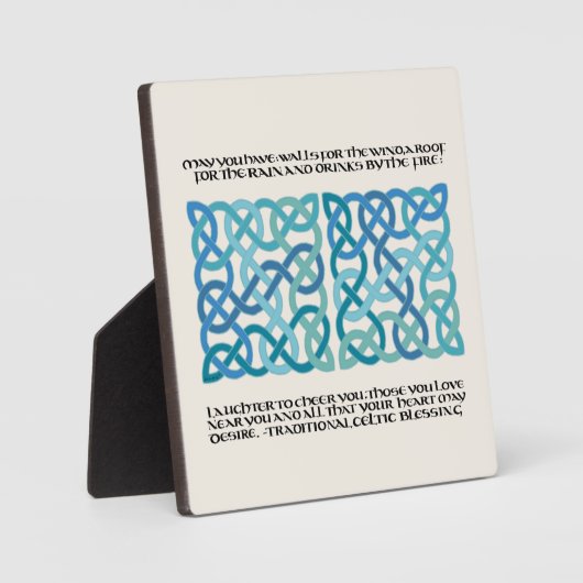 Scottish Blessing Calligraphy with Celtic Knots Fotoplatte (Vorderseite)