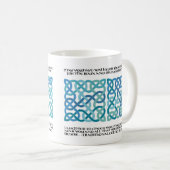 Scottish Blessing Calligraphy with Celtic Knots Kaffeetasse (VorderseiteRechts)