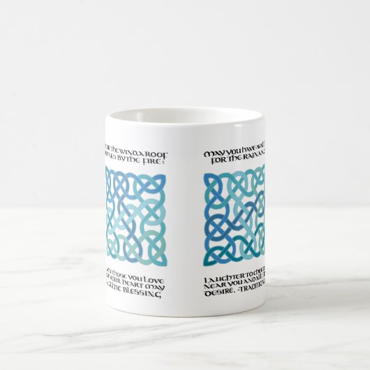 Scottish Blessing Calligraphy with Celtic Knots Kaffeetasse (Mittel)