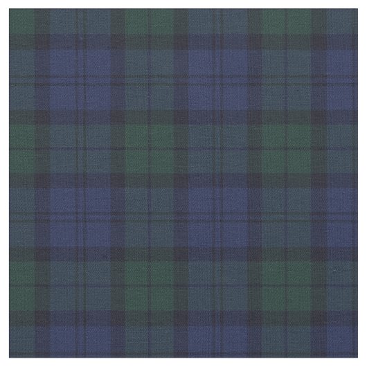 Scottish Blue Green Kariert Tartan Fabric Stoff (Nahaufnahme)