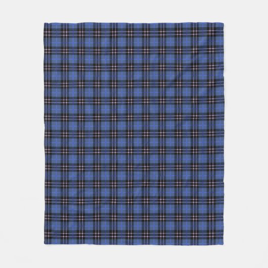 Scottish Blue Tartan Kariert Fleecedecke (Vorderseite)