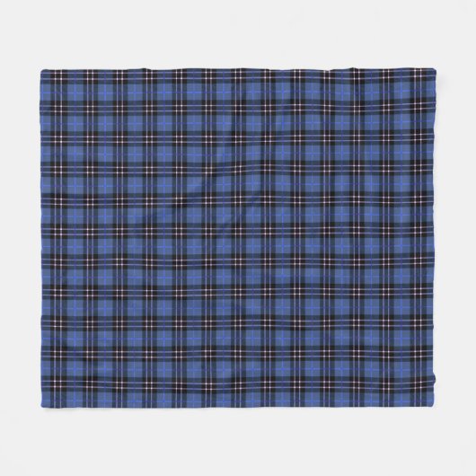 Scottish Blue Tartan Kariert Fleecedecke (Vorderseite (Horizontal))