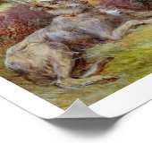 Scottish boy with wolfhounds in a Highland landsca Poster (Ecke)