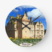 Scottish Brodie Clans Castle Foto Wall Clock