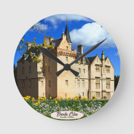 Scottish Brodie Clans Castle Foto Wall Clock Runde Wanduhr