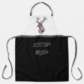 Scottish Bruich (Cook) mit Hirsch und Blume Schürze (Vorderseite)