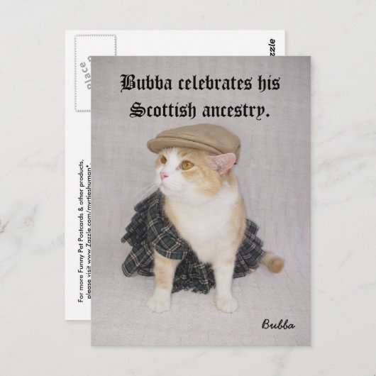 Scottish Bubba Postkarte (Vorne/Hinten)