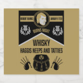 Scottish Burns Night Alkoholflaschenetikett (Einzelnes Label)