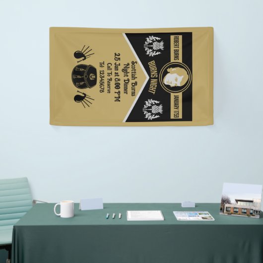 Scottish Burns Night Dinner Invite Banner (Messeveranstaltung)