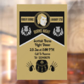 Scottish Burns Night Dinner Invite Fensteraufkleber (Blatt 2)