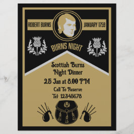 Scottish Burns Night Dinner Invite Flyer