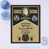 Scottish Burns Night Dinner Invite Flyer (Einzeln)