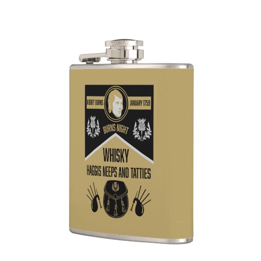 Scottish Burns Night Flachmann (Links)