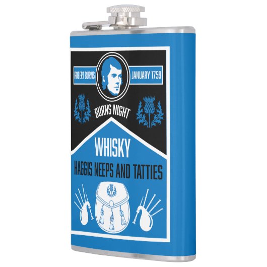 Scottish Burns Night Flachmann (Links)