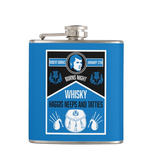 Scottish Burns Night Flachmann (Vorderseite)