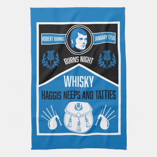 Scottish Burns Night Geschirrtuch (Vertikal)